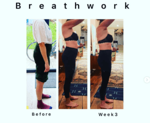 Before and after breathwork