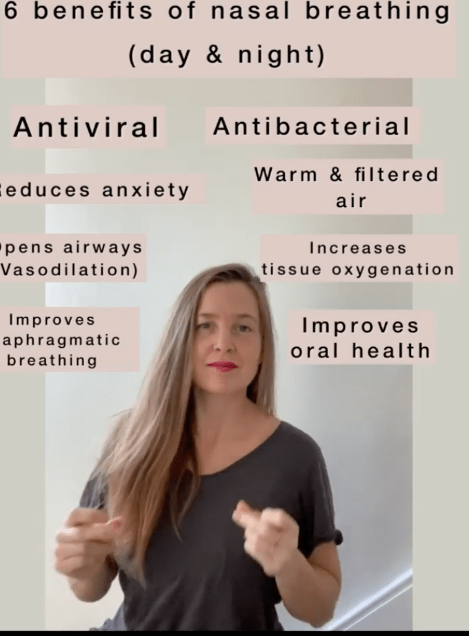 Benefits of nasal breathing